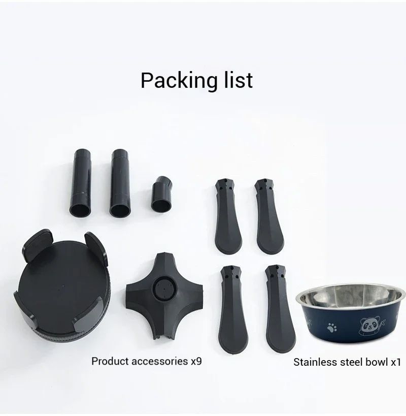 Adjustable Elevated Dog Food Bowls Stand Anti Slip