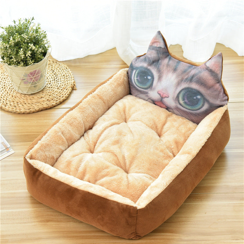 Warm Cozy Dog House Soft Fleece Nest Dog Baskets