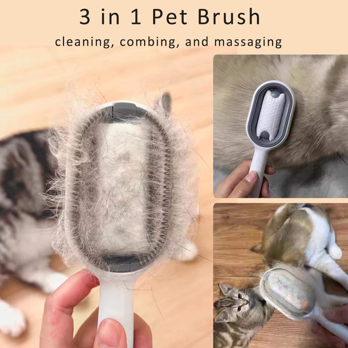 Cat Hair Brush With Water, Sticky Brush For Cats