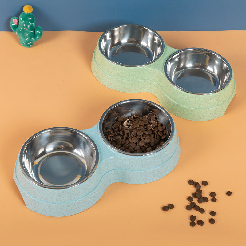 Stainless Steel Pet Drinking Dish Feeder Cat Puppy