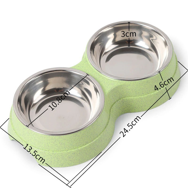 Stainless Steel Pet Drinking Dish Feeder Cat Puppy