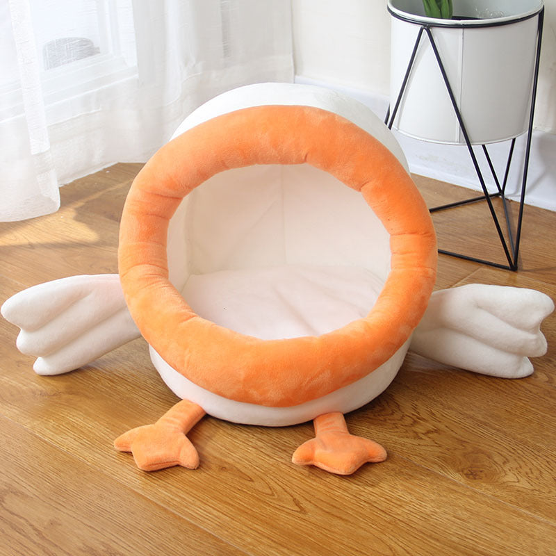 Semi-enclosed Removable And Washable Cat House