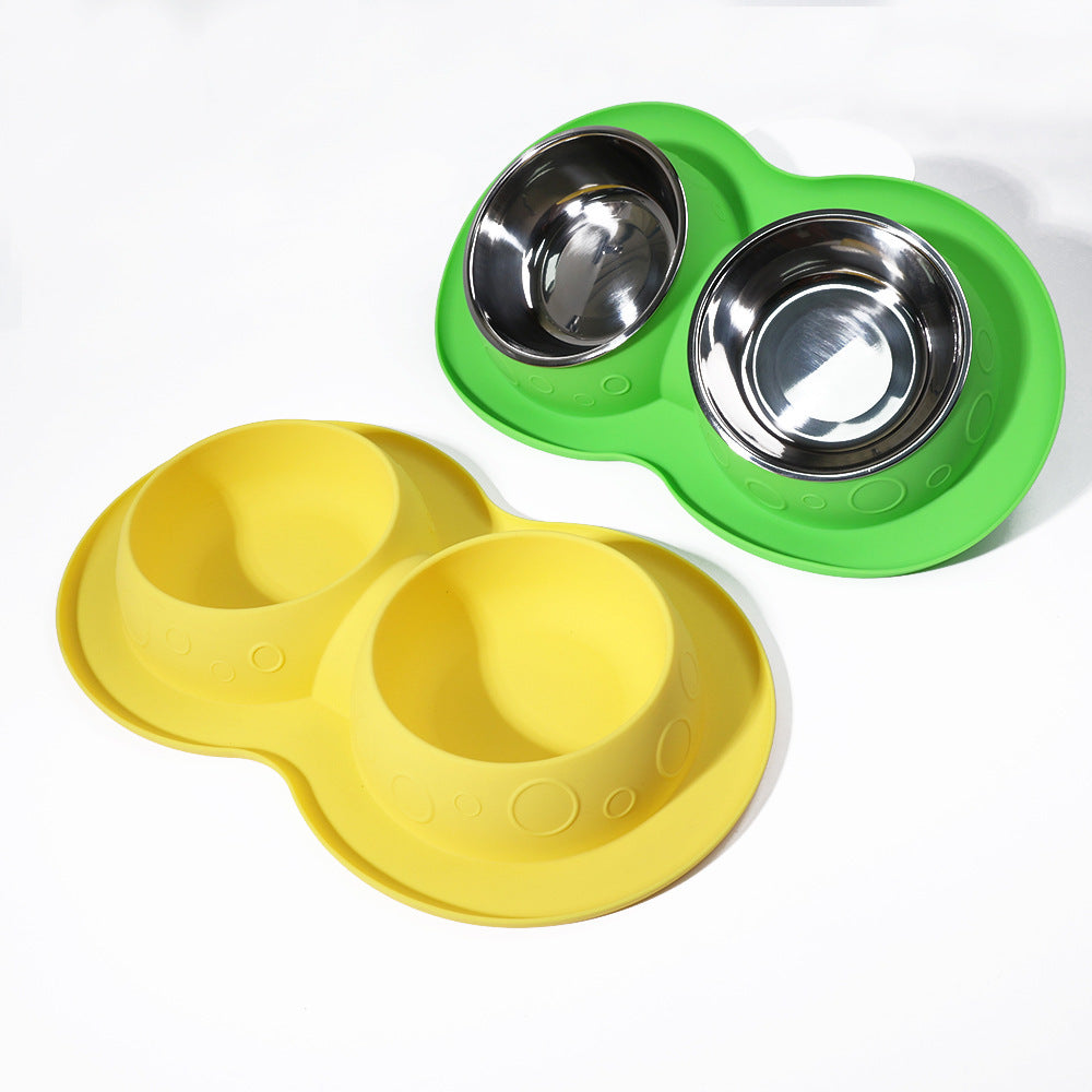 Non Slip 2 In 1 Mat Pad Pet Bowls & Feeders