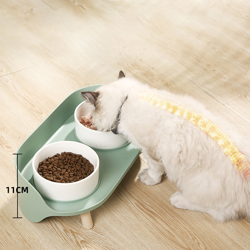 Adjustable Spill-Proof Cat Feeder Pet Supplies
