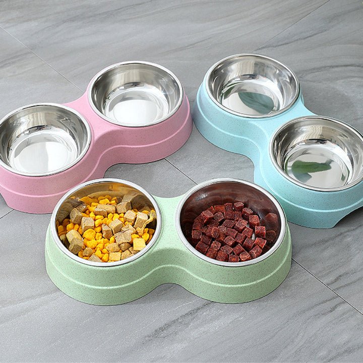 Stainless Steel Pet Drinking Dish Feeder Cat Puppy