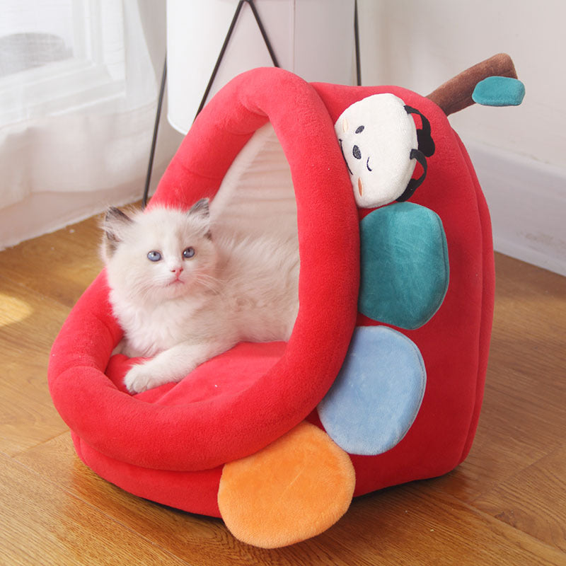 Semi-enclosed Removable And Washable Cat House