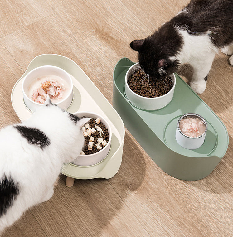 Adjustable Spill-Proof Cat Feeder Pet Supplies