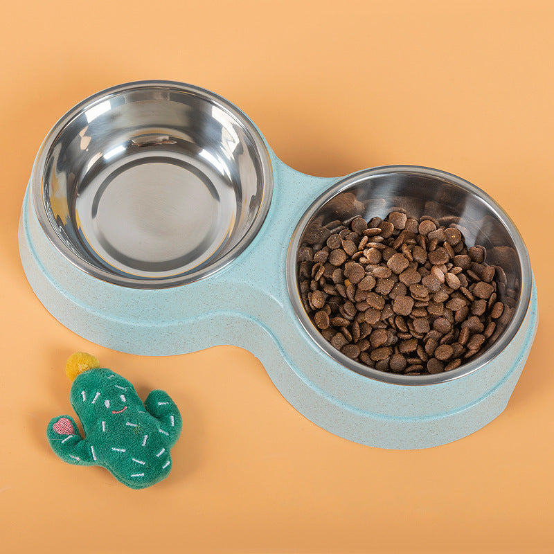 Stainless Steel Pet Drinking Dish Feeder Cat Puppy