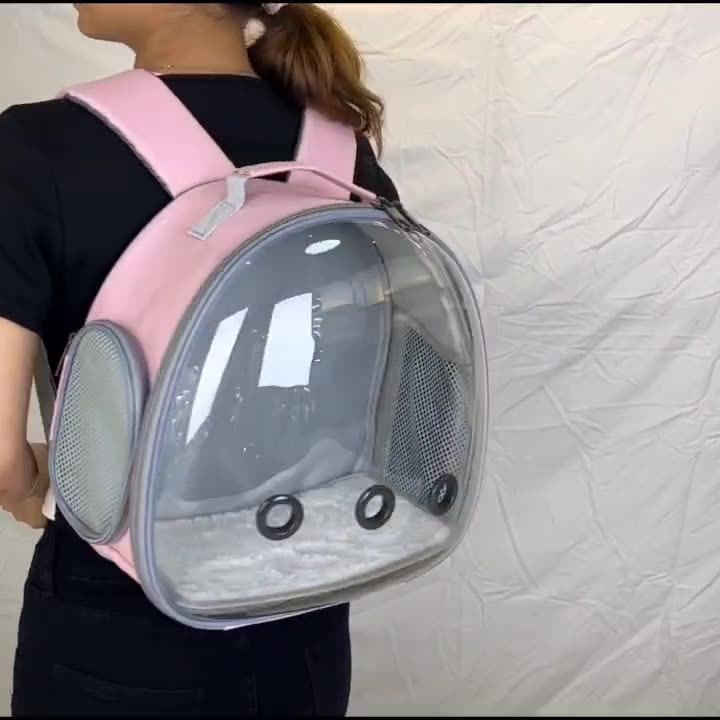 Pet Backpack Hamster Carrier Transparent Cage