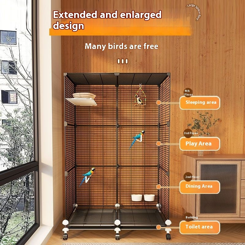 Parrot Cage New Splash-proof Home Ecological Villa