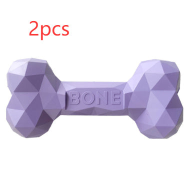 Dog Teeth Grinding Bite Resistant Rubber Bone Toy