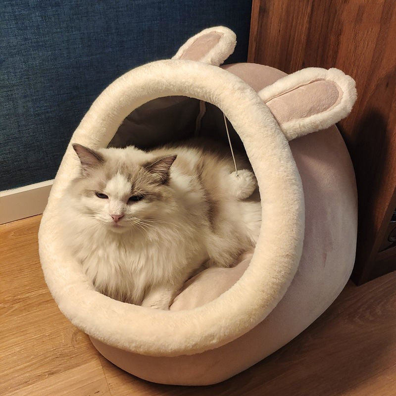Semi-enclosed Removable And Washable Cat House