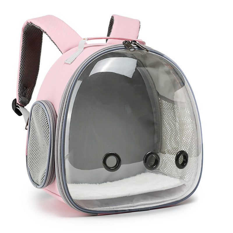 Pet Backpack Hamster Carrier Transparent Cage