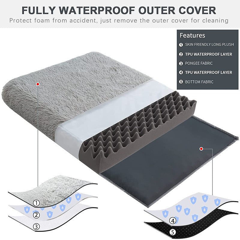 Plush Square Pet Bed