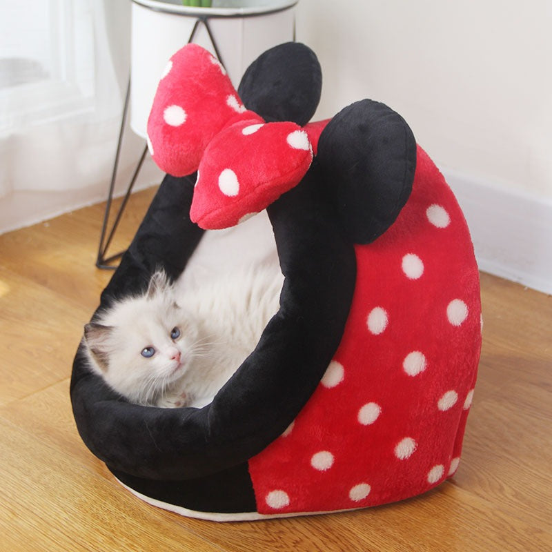 Semi-enclosed Removable And Washable Cat House