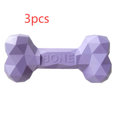 Dog Teeth Grinding Bite Resistant Rubber Bone Toy