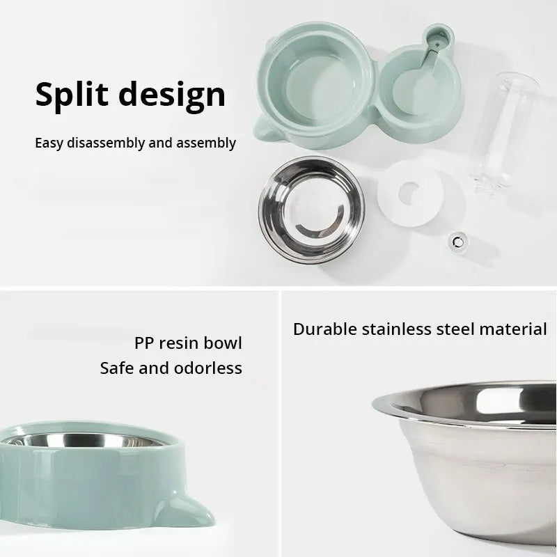 Automatic Food Water Feeder Container For Cats Dogs