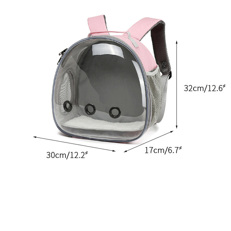 Pet Backpack Hamster Carrier Transparent Cage