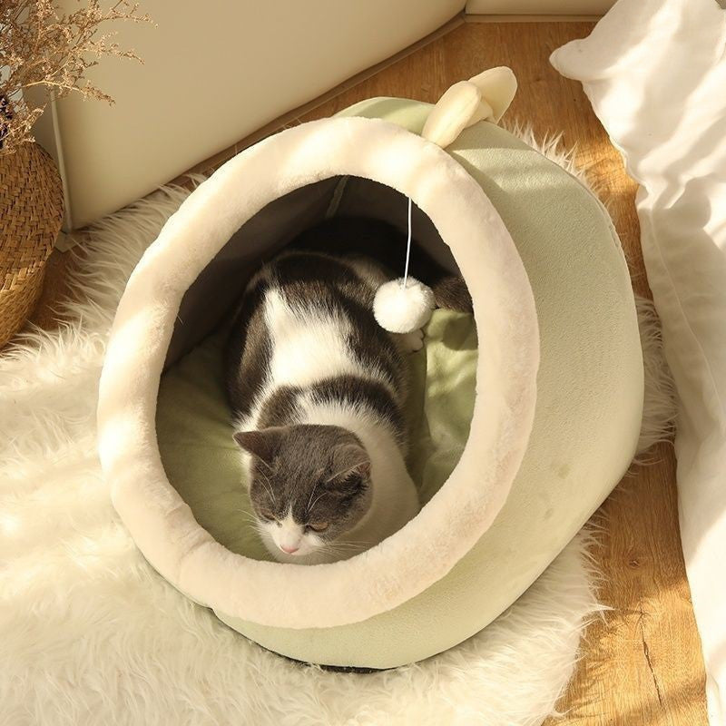 Semi-enclosed Removable And Washable Cat House