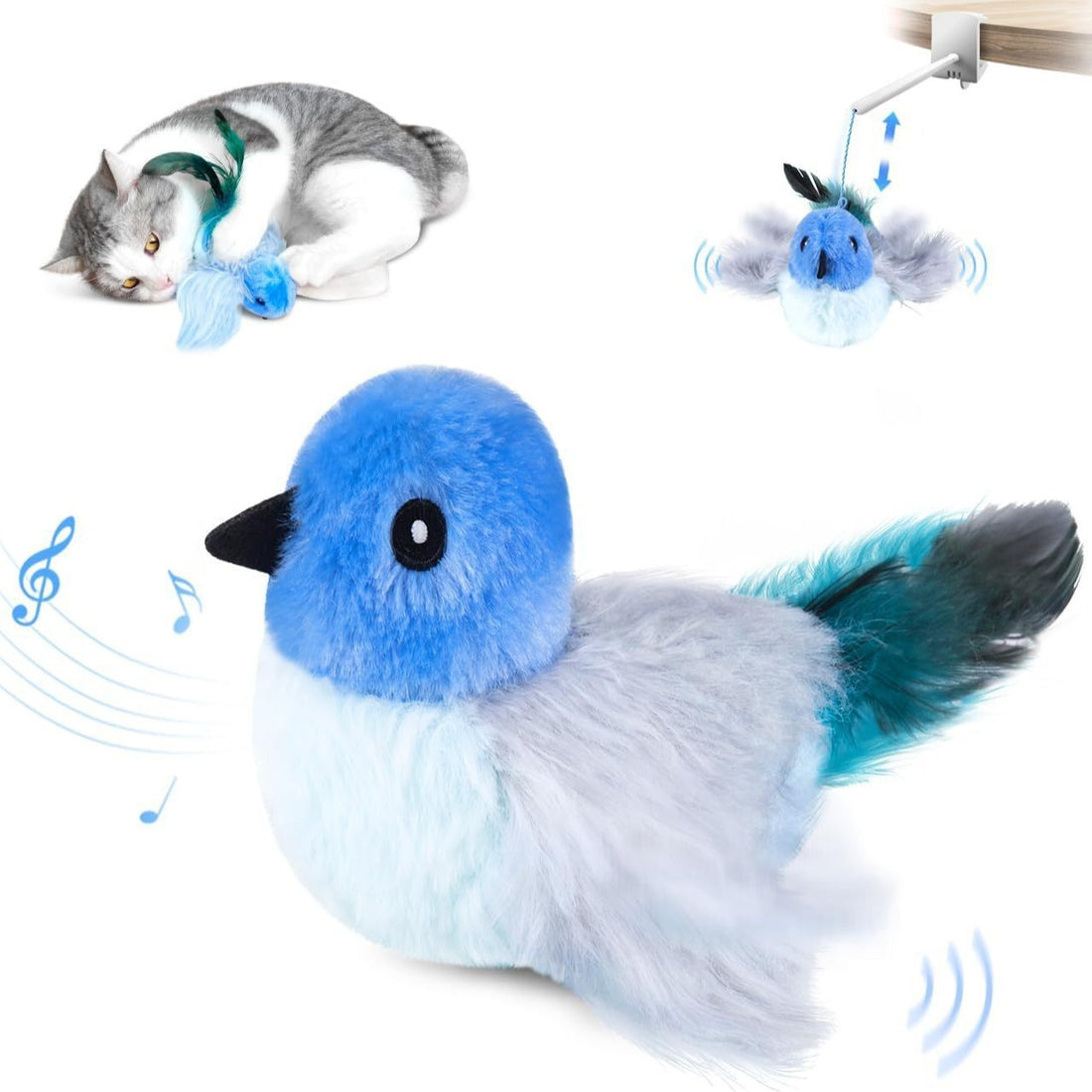 Automatic Flapping Bird Cat Toy USB Rechargeable